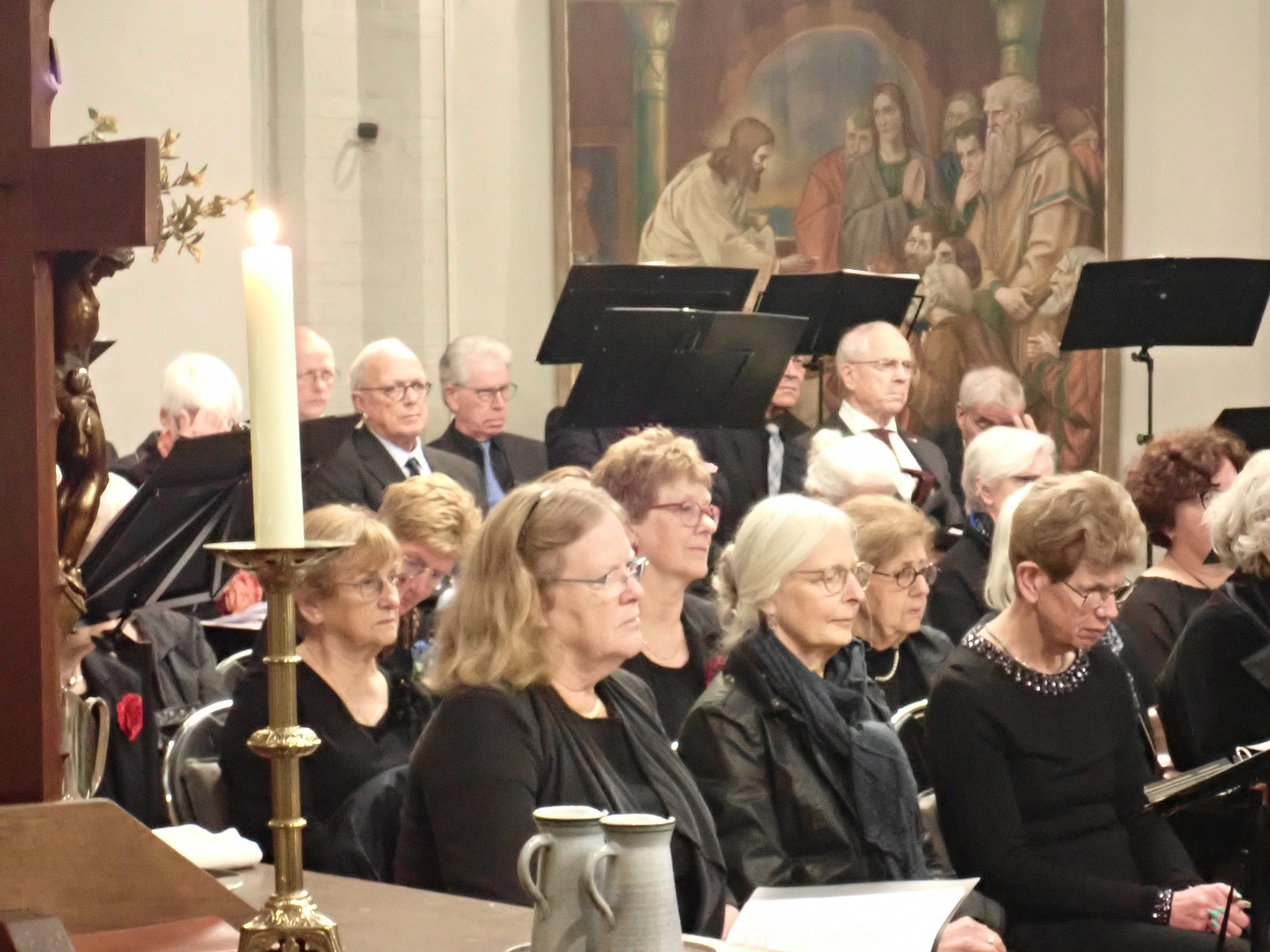 Jan en Annie Nelemans 50 jaar getrouwd 22-10-23 tijdens de Eucharistiviering.